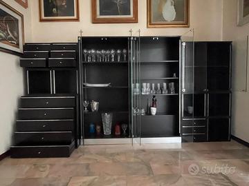 mobili salone neri 70 vintage