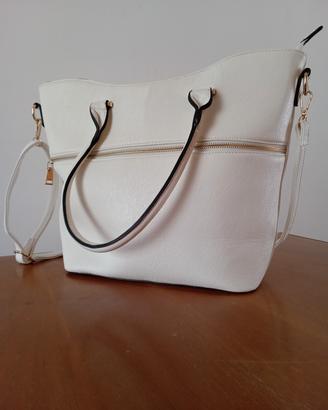 Borsa ecopelle bianca