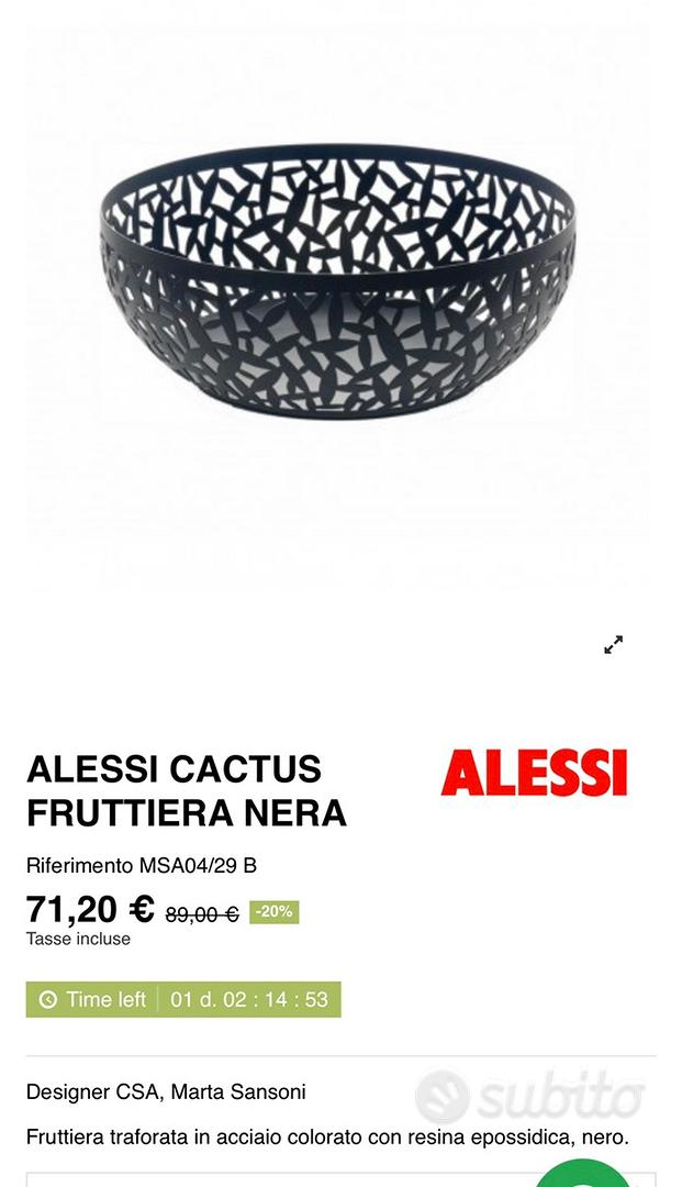 ALESSI Fruttiera Cactus in acciaio nero nuovo - Arredamento e Casalinghi In  vendita a Roma