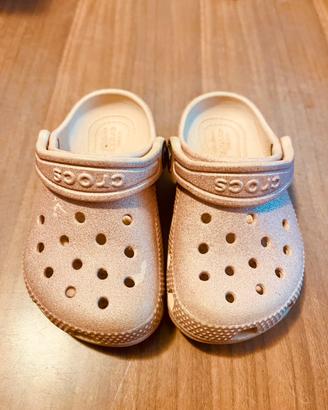 Crocs rosa glitter taglia 7