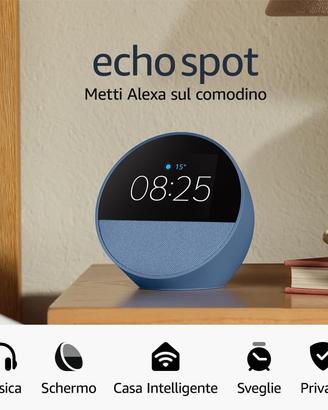 Amazon Echo Spot (Ultimo modello) | Sveglia intell