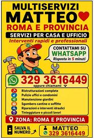 TuttofareRoma24hSgomberi Idraulico Pulizie