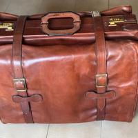 Valigia in cuoio marrone