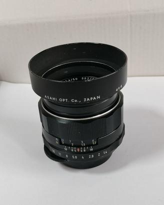 Pentax SMC Takumar 50 1,4 a vite M42 + paraluce