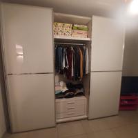 ARMADIO SCORREVOLE 3 ANTE BIANCO SATINATO