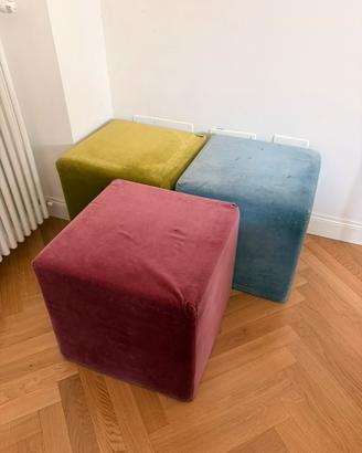 Pouf in velluto