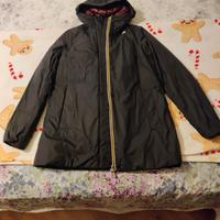 giacchetto piumino lungo donna k-way nero taglia 9