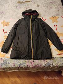 giacchetto piumino lungo donna k-way nero taglia 9