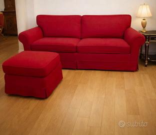 Divano Letto + Pouf mod. APPLE (CONFALONE) Rosso