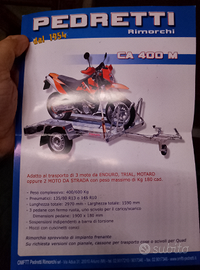 Carrello porta moto 3 posti