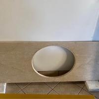 Top marmo, con lavandino Villeroy & Boch