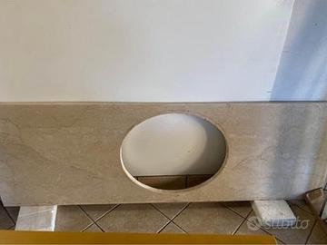 Top marmo, con lavandino Villeroy & Boch