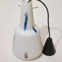 Lampada vintage anni 60 vetro opalino