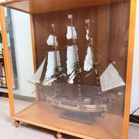 Modello Veliero in legno artigianale con teca prot