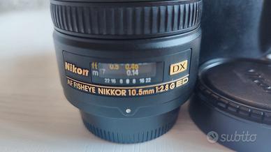 Obiettivo Nikon AF DX 10.5mm f/2.8 G ED Fisheye