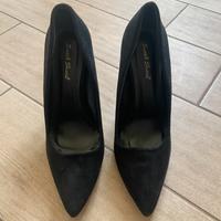 Décolleté nere in camoscio