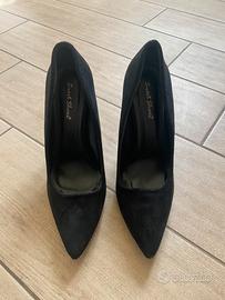 Décolleté nere in camoscio