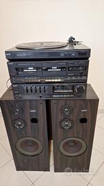 Impianto Stereo Vintage Modulare SANYO + CASSE 