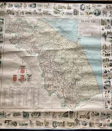 Carta geografica d'epoca Marche Edizione Chigi
