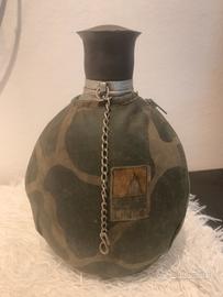 Borraccia vintage Laken anni '70-'80 mimetica