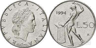 monete da 50 Lire piccole dal 1994