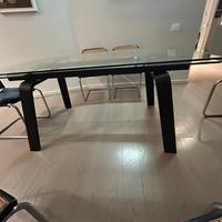 Tavolo cristallo 160x90 allungabile