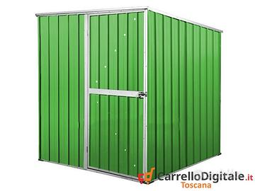 Box da giardino lamiera 175x185cm verde chiaro