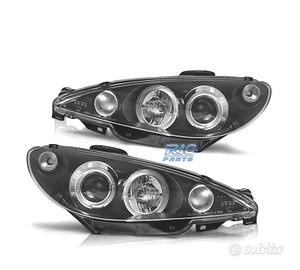 FARI PEUGEOT 206 98-08 ANGEL EYES CCFL FONDO NERO 