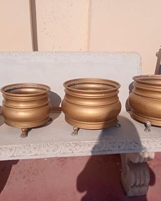 Kit quattro vasi in ottone 