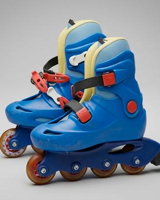 Pattini in linea bambino Decathlon blu
