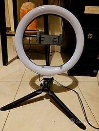 Luce per Selfie Ring Light LED 26cm supporto cell