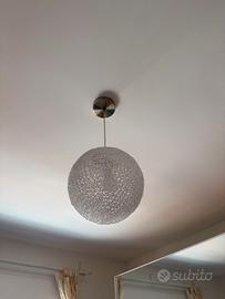 Lampadario rotondo argento LEROY MERLIN