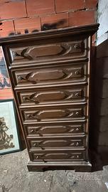 Cassettiera settimino in legno