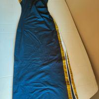 Abito Lungo Elegante Blu, Giallo Oro e Bianco 💙💛