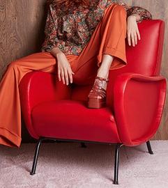 Poltrona tipo Lady Zanuso anni 60 Similpelle