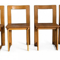 Sedie e tavolo legno massiccio Scavolini anni 80