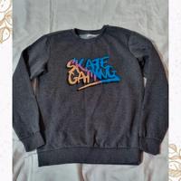 felpa grigia uomo skate gaming