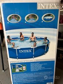 Piscina rotonda intex  3,66m con filtro e telo