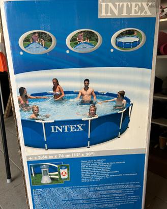 Piscina rotonda intex  3,66m con filtro e telo