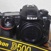 Nikon D500, scatola, libretto istruzioni