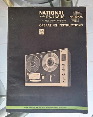 Manuale originale National Panasonic RS-768US
