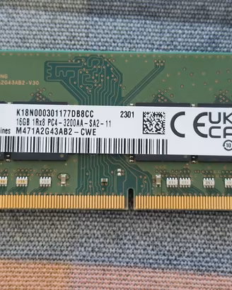 RAM 16GB Samsung DDR4 3200MHz SO-DIMM