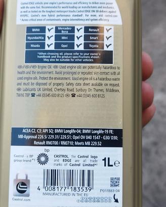 5 lt olio castrol