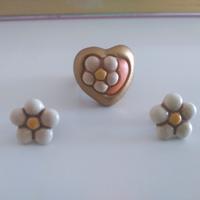 THUN orecchini e anello a fiore