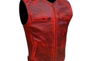 Gilet Moto In vera Pelle Bovina