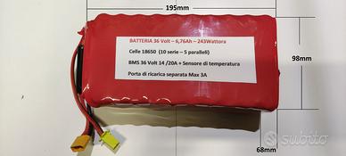 BATTERIA LITIO 36 VOLT – 6,76Ah - 243WATTORA