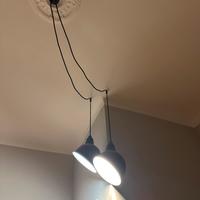 2 lampadari neri stile industrial