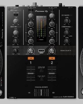 DJ Set DJM 250 MK2 con Coppia PLX 500 K Black

