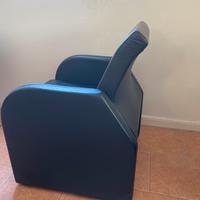 Poltrone da ufficio nere di pelle