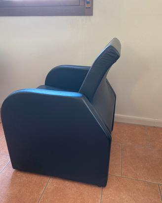 Poltrone da ufficio nere di pelle